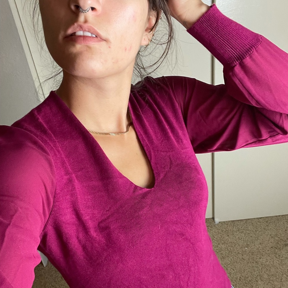 Ted Baker Size 2 blouse polyamide sleeves